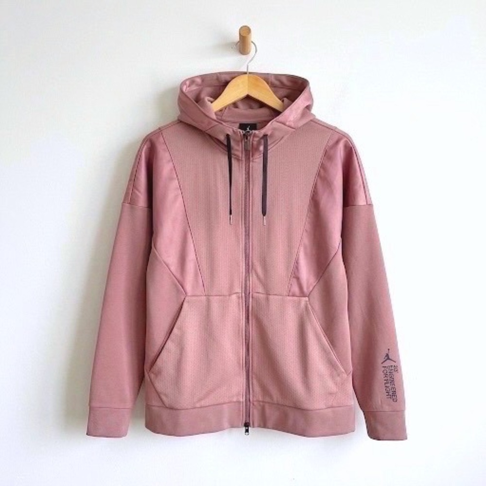 RARE SAMPLE Nike Jordan 23 Engineered Flight Tech Lite Zip Hoodie Medium Mauve